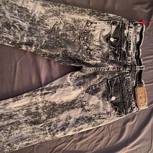 Black acid wash men’s True Religion jeans